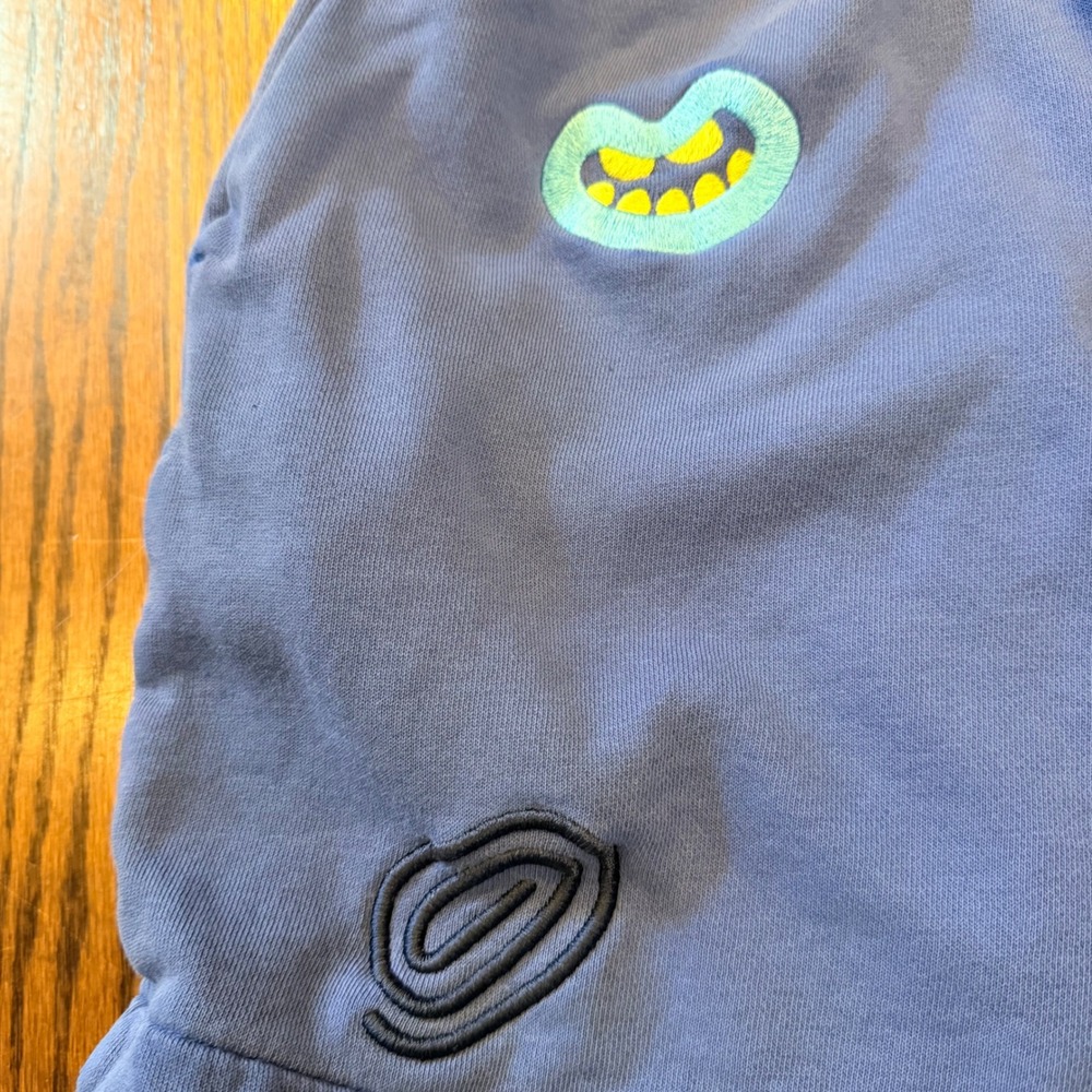 Nike FlyEase Sportswear Fleece Shorts Patch‎ Graphics Blue Kids Size Large - Picture 3 of 8